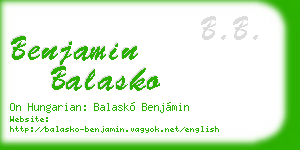 benjamin balasko business card